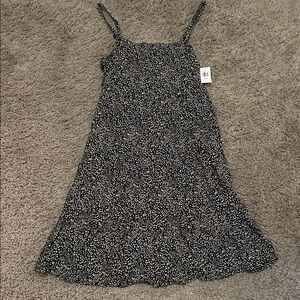 Old Navy Black and White Floral Midi Dress